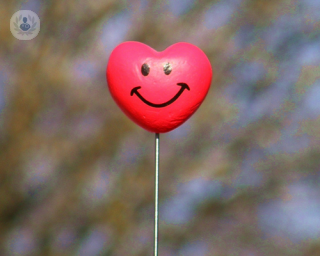 Smiling heart on a stick