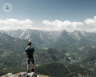 Man on a mountain thinking about neuro-sparing robotic prostatectomy