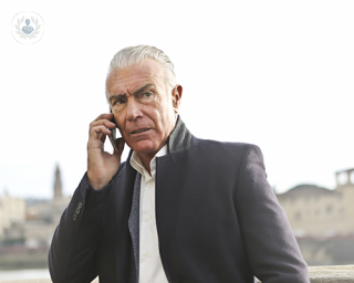 A man talking on the phone