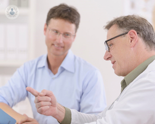 Doctor and patient for health screening