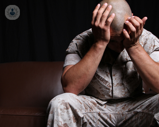 Man with post-traumatic stress disorder