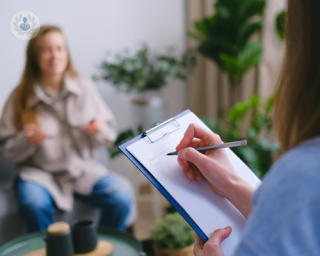 Woman in CBT session