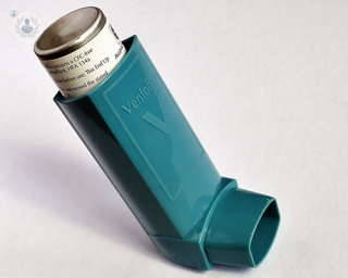 A Ventolin inhaler for asthma.