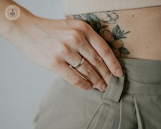 A woman with tattoo