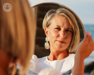 Woman thinking about having aesthetic medicine treatment