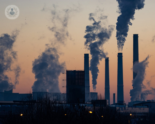 Pollution from chimneys, like those in this picture, can cause lung cancer
