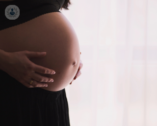 Pregnant woman who has high blood pressure