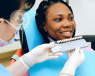 a woman at the dentist