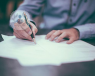 Man working on medicolegal documents