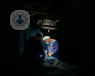 Surgeons undertaking a laparoscopic pancreatic surgery procedure 