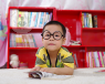 A child reading manga.