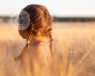 A little girl in a field 