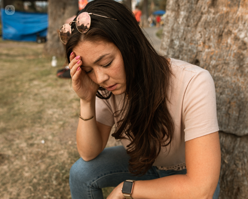 Woman with mixed anxiety and depressive disorder