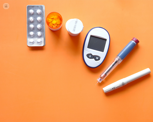 Items that are used in medical management of diabetes