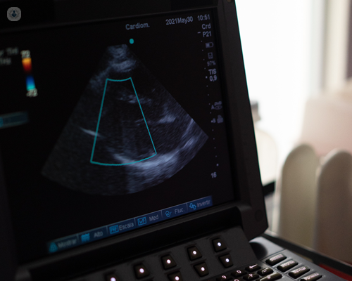 Ultrasound-guided interventions are used in cardiology, among other medical fields.