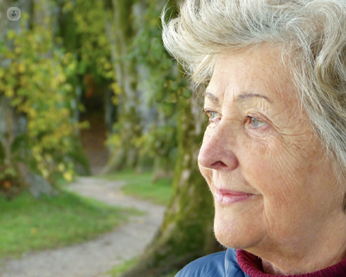 Woman thinking about how to avoid needing a hip replacement.